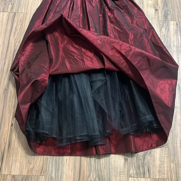 Jessica McClintock Vintage Velvet & Taffeta Gown Size 8 Victorian Cosplay Dress - Picture 6 of 16